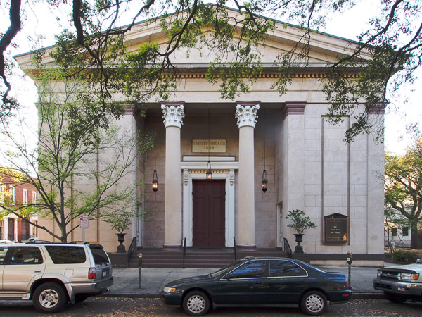 Front facade of Trinity Church in Savannah